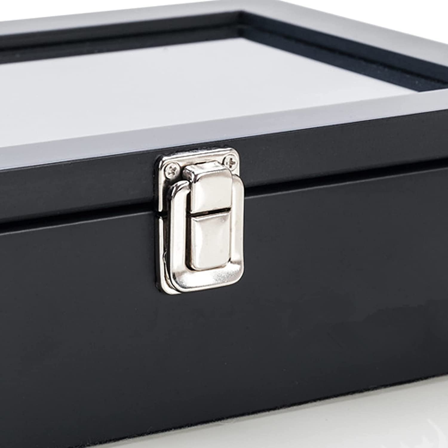 Rollo de Reloj Caja de Reloj Soporte de Reloj Caja de Reloj Caja de Reloj con 8 Ranuras Caja de Almacenamiento de Reloj con Vidrio Caja de Soporte de Reloj mecánico Enro