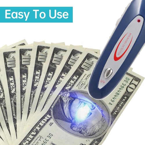 Daconovo Mini Detector de Dinheiro Falsificado Fluorescente Caneta de Luz Roxa Dinheiro para USD EUR