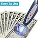 Portable Mini Counterfeit Money Detector Pen with Light Alarm Sound Currency Note Checker Detectors Used for Foreign Currencies Passports Bank Drafts