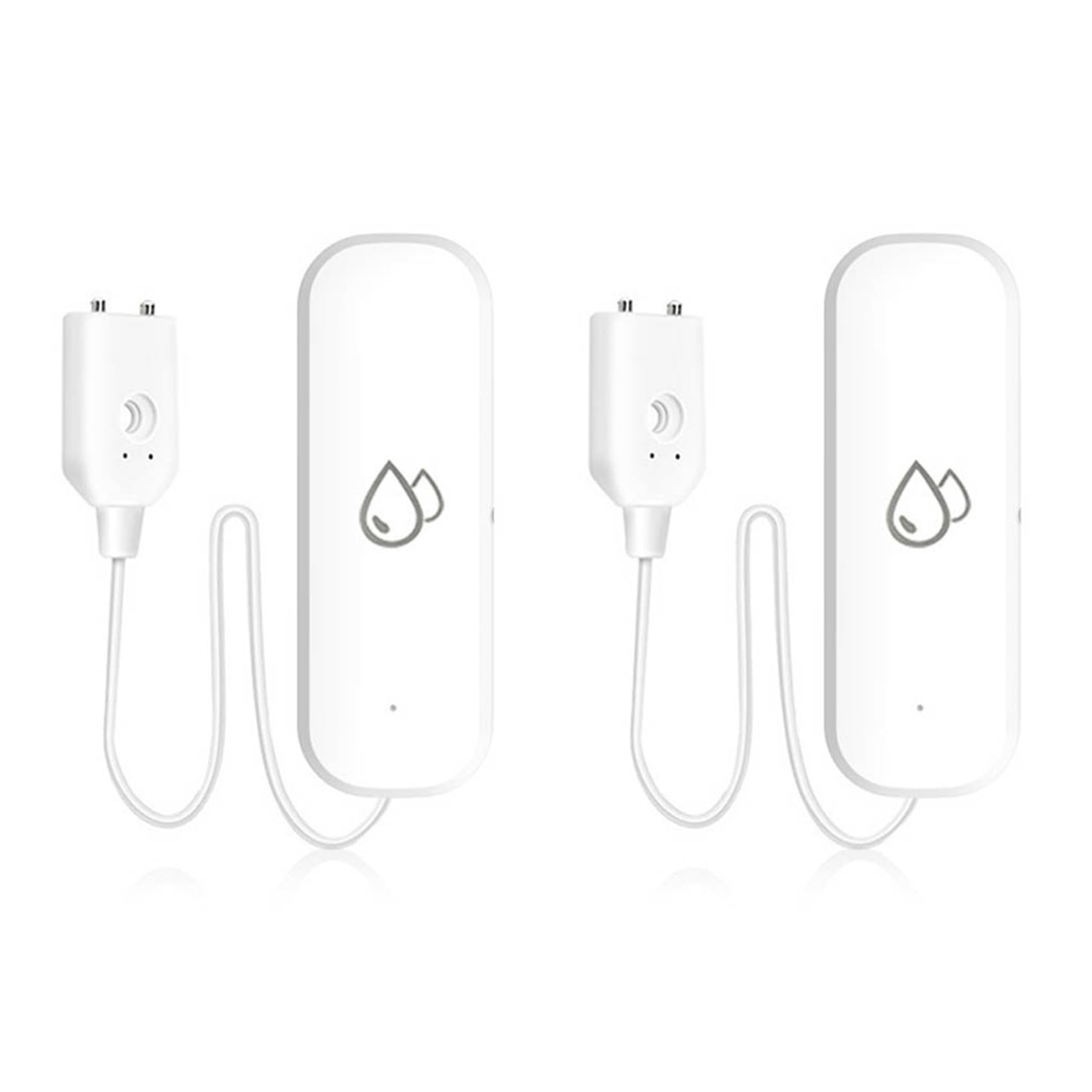 Jnchdghwa 2X Tuya Zigbee Water Sensor Alarm Water Leak Detector Flood Alert Overflow Security Alarm System Works