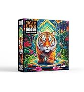 Jigsaw Puzzle for Adults and Families - 1000 Pieces - Tiger Eyes - Jazen Happy - 27x20 inch - Pos...