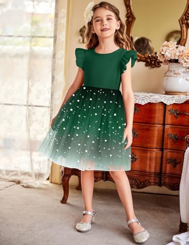 Image of Arshiner Toddler Tutu Dress Little Girls Fluffy Summer Dresses Casual Party Tulle Sundress for Kids 2-6Y