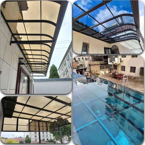 Paneles transparentes, láminas para invernaderos, techos y toldos, resistentes a la intemperie, protección UV, eficiencia energética