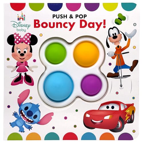 Image of Disney Baby Mickey, Minnie Mouse, Cars, Stitch, and More! - Bouncy Day! Push & Pop - Tactile Fidget Toy Play - PI Kids
