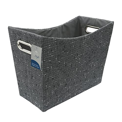 JVL Shadow Fabric Magazine Holder Storage Basket - Cosy Home Interiors JVL Shadow Fabric Magazine Holder Storage Basket