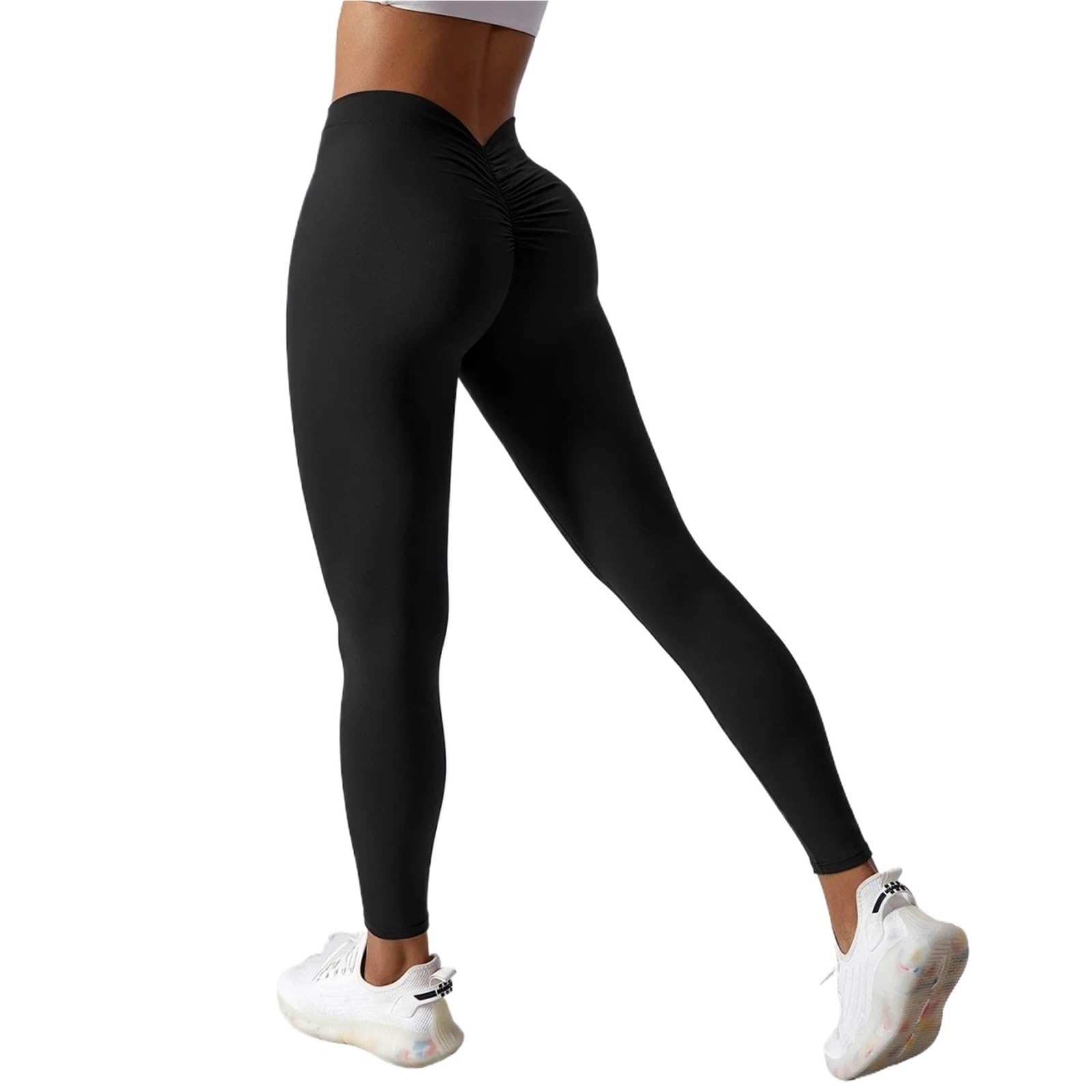 Legginsy do jogi z tyłu V pośladki seksowne legginsy damskie spodnie do jogi fitness trening siłownia bieganie wysoka talia odzież aktywna obcisłe