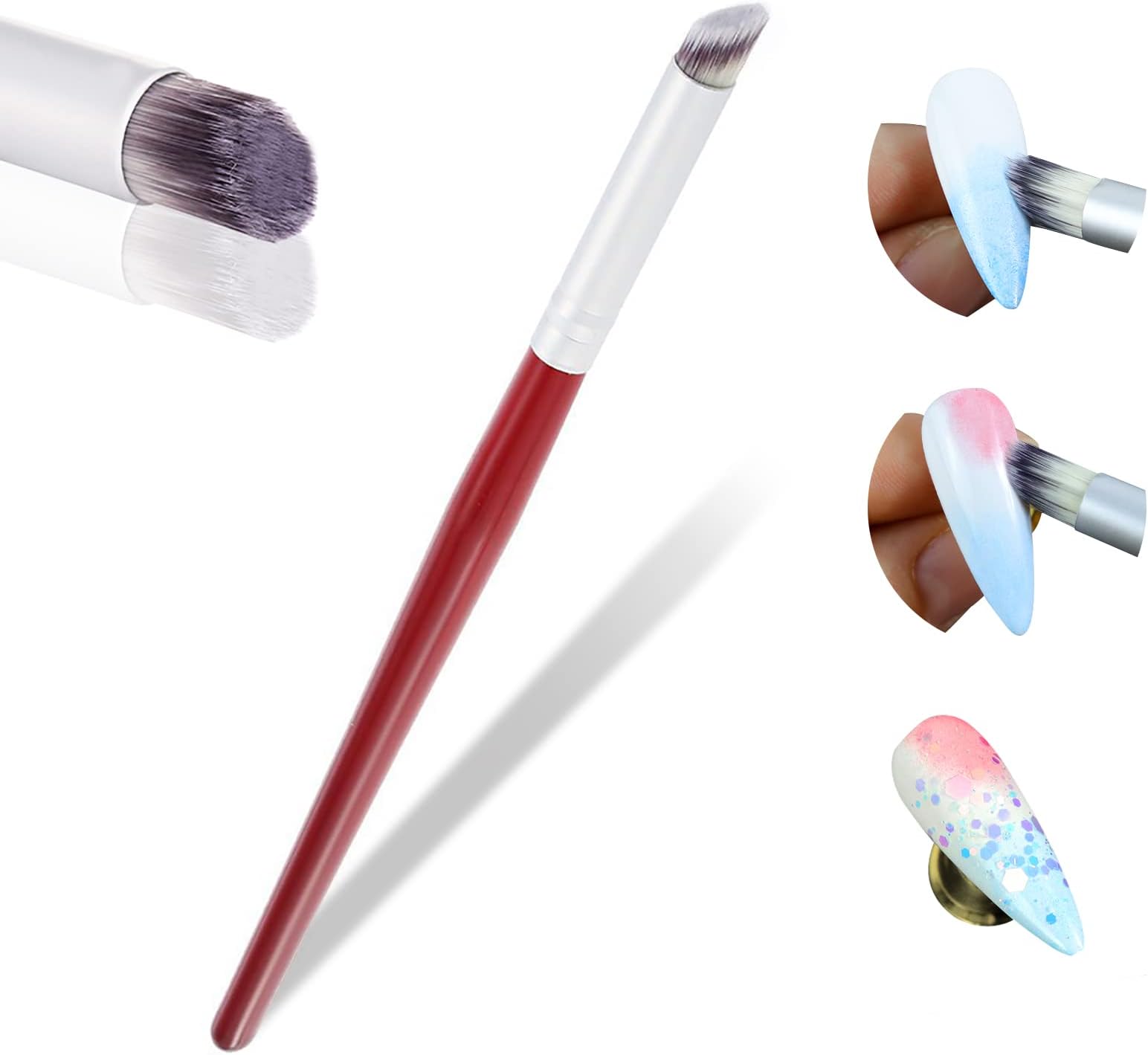 Gradient Shading Nail Art Pen - Color Gradient Pen Brush, Blending & Dotting Nail Tools for Home or Salon