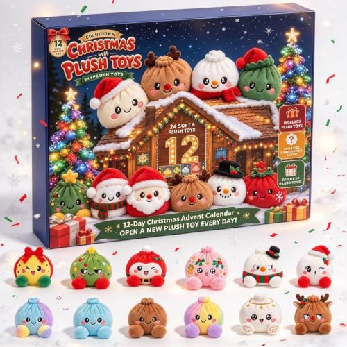 12 Days Plush Dumpling Advent Calendar 2026, Countdown for Adults - image 1