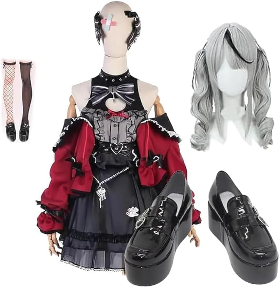 沙花叉クロヱ　衣装+ウィッグ+靴 Amazon.co.jp: VTuber 沙花叉クロヱコスプレ衣装 （道具 武器