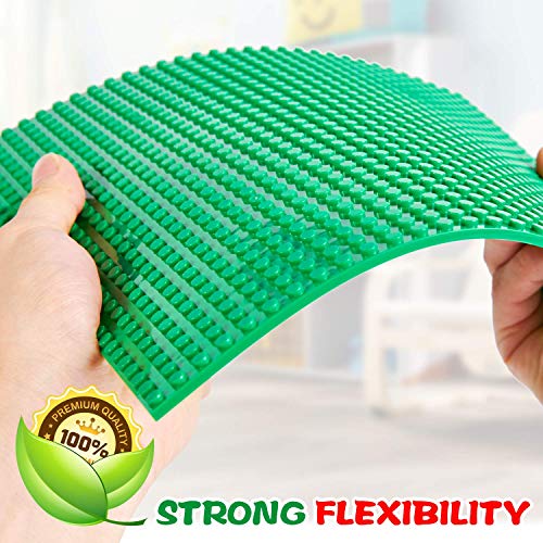 WYSWYG Grundplatten-Set,25*25cm,6 Stück Bausteine Grundplatte, Klassisch Quadrat Einseitig Blau Flache Straße Tafel… – Bild 6