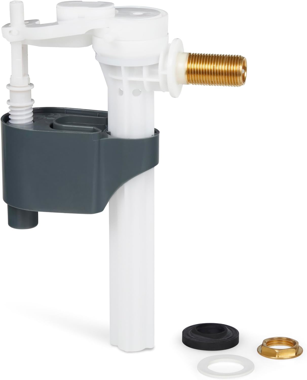 Toilet Cistern Fill Valve Side Entry, Inlet Valve, Side Supply, 1/2" Brass Tail, WRAS Approved, 23.5cm (H) x 12.5cm (D) x 6.5cm (W) - Image 3