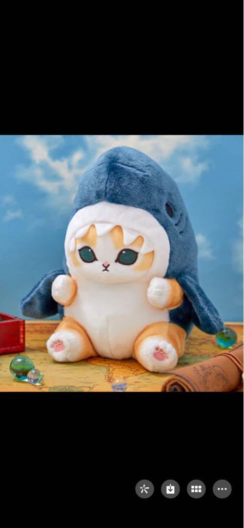 Amazon.co.jp: mofusand ぽてぽてサメにゃんぬいぐるみS : 文房具