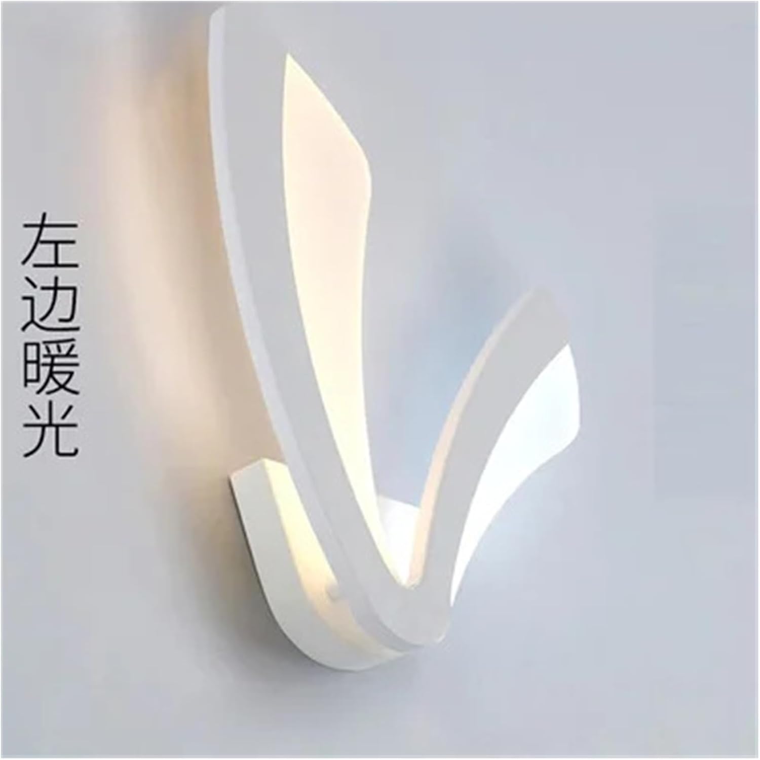 Modern Simple Bedroom Children's Room Warm Study Room led Wall lamp(6000-6500K,White B 35X17cm)
