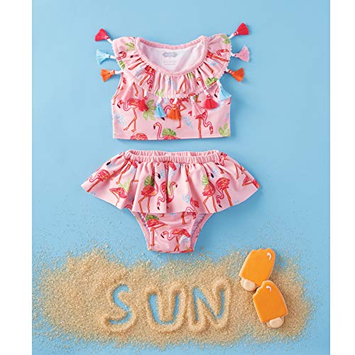 Tassel Flamingo 2PC Swimsuit Pink - Thumbnail 2