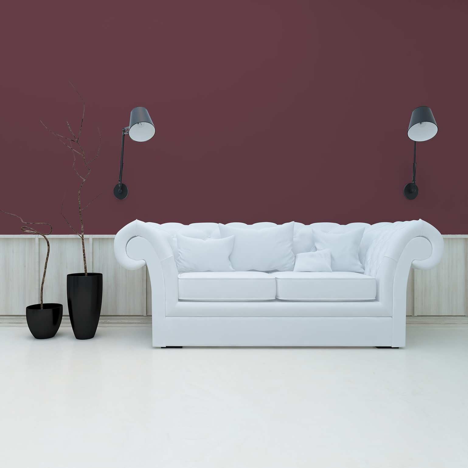 Wall Select Wandfarbe Rot - Backstein - abwaschbare Innenfarbe matt - Dispersionsfarbe - Geruchsarm und Lösemittelfrei - 1 Liter Gebinde