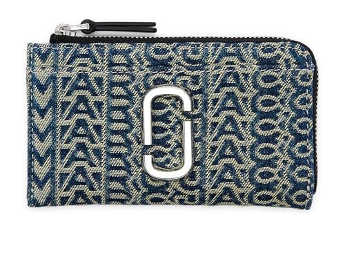 Marc Jacobs The Monogram J Marc Top Zip Multi Wallet, Sun Faded Denim