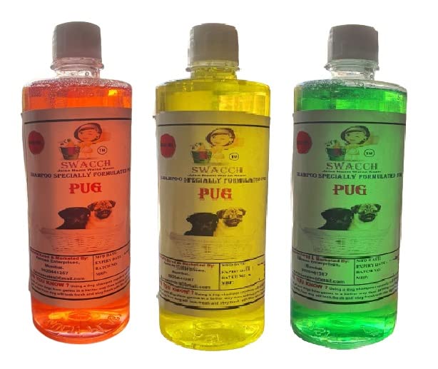 Buy SWACCH Pug Dog Shampoo Combo 500ML (Pack of 3) Online at Low Prices