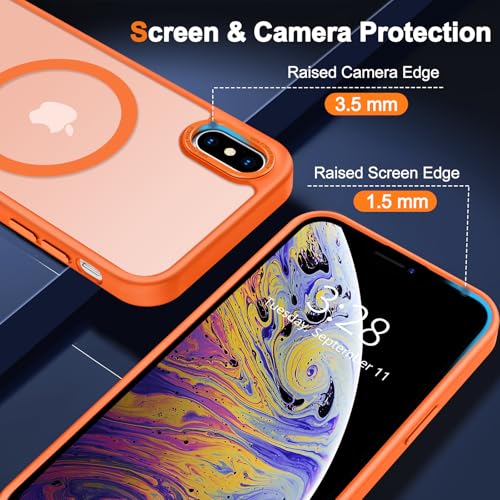 Coque iPhone X compatible MagSafe de 5,8 pouces mate orange - 4