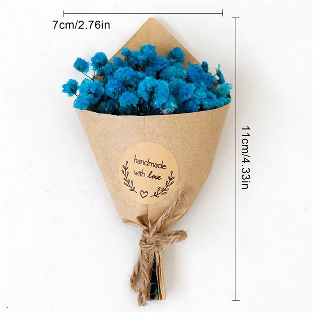 1 Mini Bouquet de Fleurs séchées, Bouquet de Fleurs séchées Artisanales à Faire soi-même, Petites Plantes séchées décoratives 11 x 7 cm