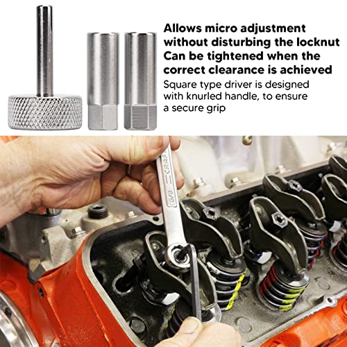 Image of Acouto Tappet Valve Adjustment Wrench Tool Set 3 Pcs Tappet Valve Adjustment Tool Set 8 9 mm Locknut Sockets 3mm Type Driver for Motorcycles ATVs