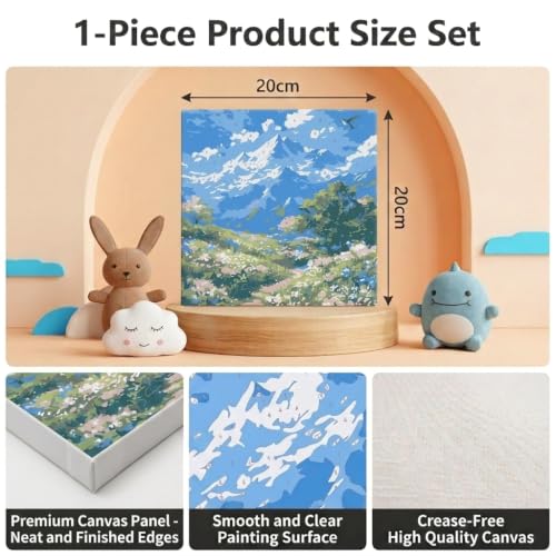 Image of HASTHIP Paint by Numbers Kit Framed 20 x 20 cm Acrylic Painting Set