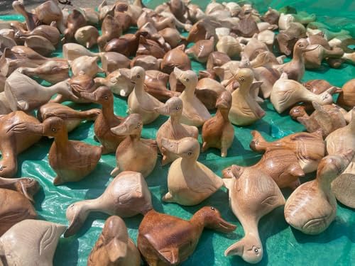 Figura de Pato Tallado en Madera Hecha a Mano miniatura 5