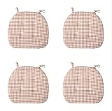 Happiness Decoration Polyester & Cotton Dining Chair Pads with Ties Set of 4 All Seasons Living Room