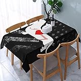 FUkker Nappes, Nappe Lavable pour Cuisine Salle à Manger décor fête en Plein air 137X183 CMJ'aime Mon Chien Teckel Weiner