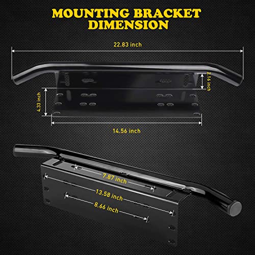 Willpower 20 Inch 126W Spot Flood Led Work Light Bar With License Plate Mounting Bracket Wiring Harness Kit For Jeep Truck Car Atv Suv 4X4 Truck Boat Driving Lamp #TOP4