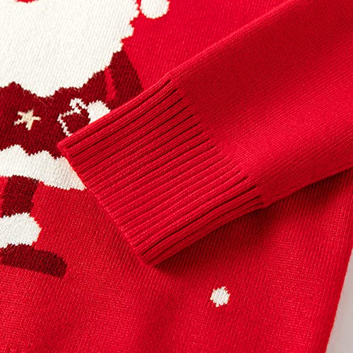 Children Warm Blouse Toddler Boys Girls Christmas Cartoon Santa Snowfakle Prints Sweater Long Sleeve Warm Tops3