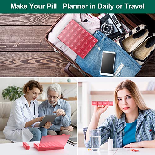Image of XL Pill Organizer 4 Times a Day, BUG HULL Extra Large Weekly Pill Box Case, 7 Day Vitamin Container Daily Pill Holder for Cod-Liver Oil, Vitamins, Supplements