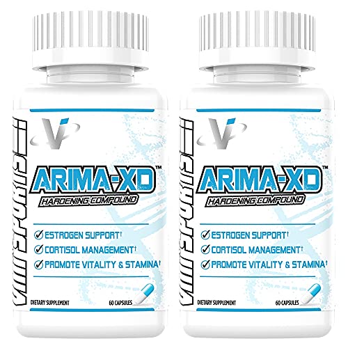 VMI Sports | Arima-XD | Estrogen Blocker for Men and Women | Aromatase Inhibitor | Cortisol Blocker | PCT Supplement for Balanced Hormone Levels | On or Off Cycle (2 Bottles / 60 Capsules Each)
