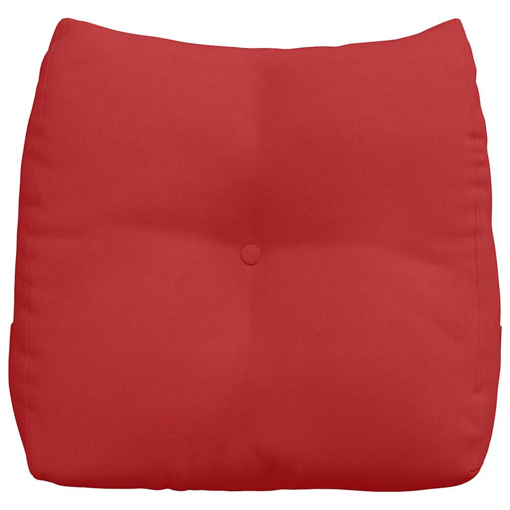Cojín lumbar de tela roja 45 x 24 x 50 cm, cojín lumbar ergonómico con relleno de poliéster para oficina, sofá, cama, sillón y silla de ruedas, soporte de columna vertebral y postura