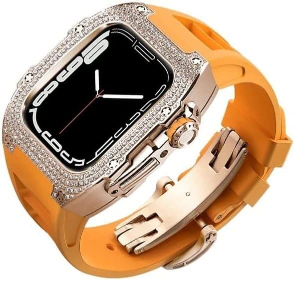 Bracelet caoutchouc et boîtier Apple Watch 44mm pour le sport et le bureau