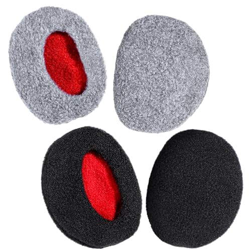 Grevosea 2 Pairs Ear Muffs for Winter Bandless Unisex Earmuffs Windproof Ear Warmers for Cold Weather Outdoor Activities(M for Women)