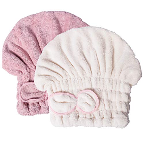 Fullsexy(フルセクシー) ヘアドライタオル キャップ 長い髪専用 化粧用 お風呂用 便利 吸水 速乾 2点セット