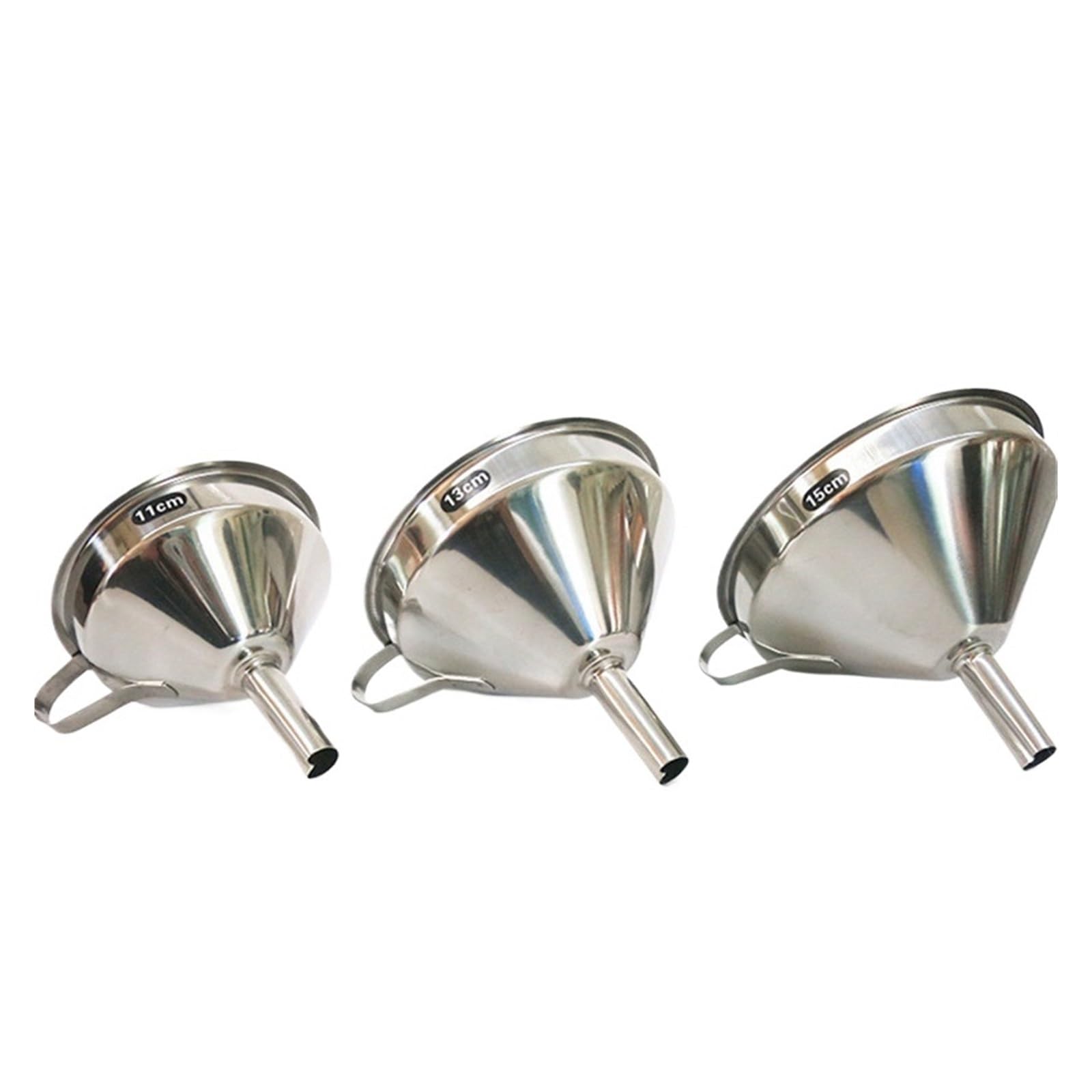 Embudo Funcional de Acero Inoxidable for Aceite de Cocina, Embudo de Metal líquido con Filtro/colador Desmontable for enlatar Herramientas de Cocina(13cm)