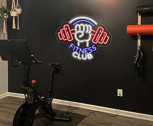 Miniatura 2 de Letrero de neón con barra de luces LED de neón para decoración de gimnasio, gimnasio, sala de entrenamiento, centro de fitness, club deportivo para
