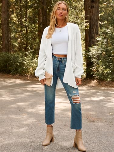 Image of LILLUSORY Womens Oversized Cardigans Soft Knit Cardigan Sweater with Pockets