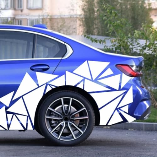 Autocollants de voiture triangle en vinyle noir mat universels pour la décoration de bricolage
