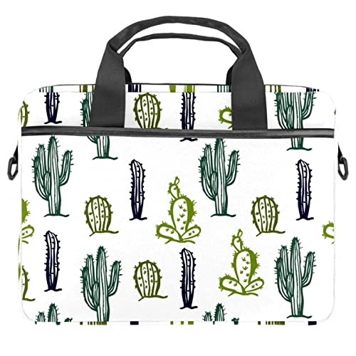 Sac ordinateur 13-14.5" arabesque vert cactus pour transporter votre PC avec élégance
