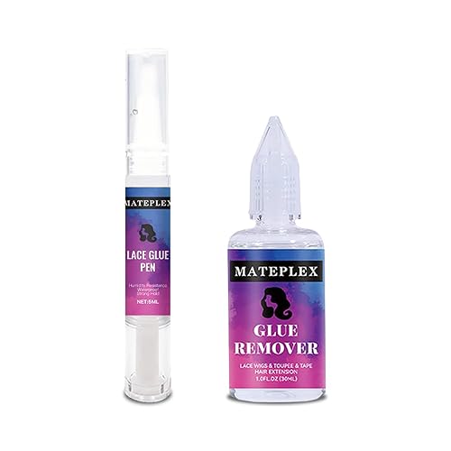 Kit de pegamento de encaje y removedor de pegamento para peluca de encaje, pegamento invisible e impermeable, pegamento de peluca de sujeción