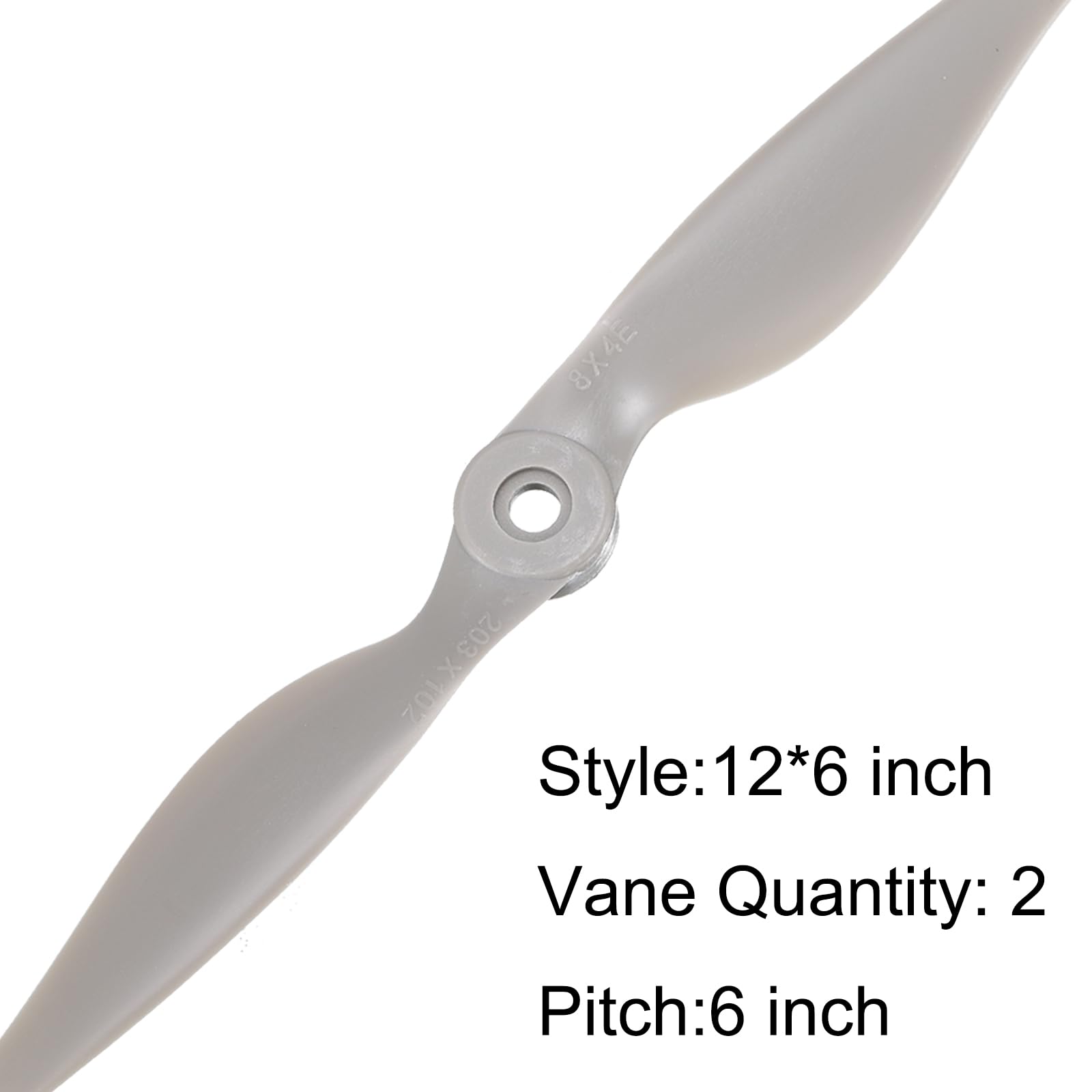 QUARKZMAN RC Propeller 12x6 - 4 Stück 2-Blatt Luftschrauben Für Modellflugzeuge - Mit Adapterringen