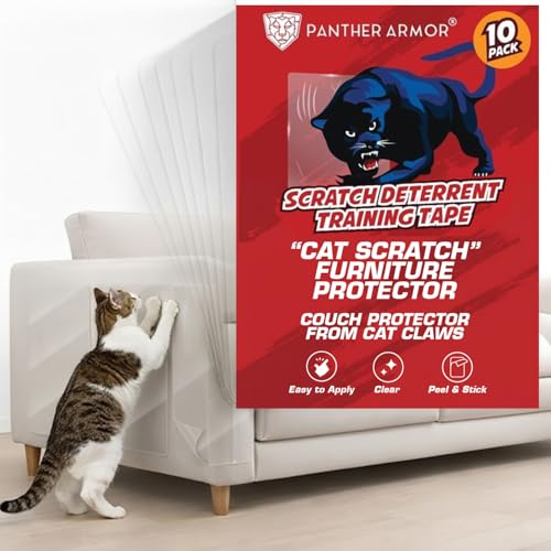 10 Pack Cat Scratch Furniture Protector Tape Sheets –...