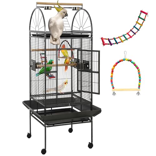 Sinopet 69-inch Large Bird Cages for Parrots,Large Parrot Cages for Large Birds, Flight Cage for Birds,Large Parakeet Cage with Birdcage Cover for African Grey,Quaker,Cockatiel,Green Cheek Conure
