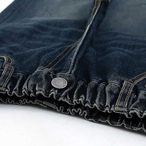 Girls Tassels Jeans Elastic Waist Relaxed Fit Denim Pants Straight Wide Leg Teens Streetwear Trousers4