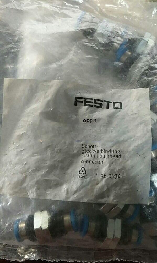 QTY:10 NEW FITS FOR 153159 Push in loose connector QSS-8 blue 0.95-6 BAR-