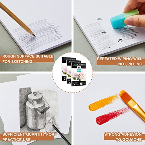 10 Pack 240 Sheets A4 Watercolor Paper Pad 8.3 X 11.7 Inch Watercolor Sketchbook Glue Bound Drawing Notebook 180Gsm Cold Press Pad For Most Wet And Dry Media, Kids Artists Beginners Art Painting #TOP3