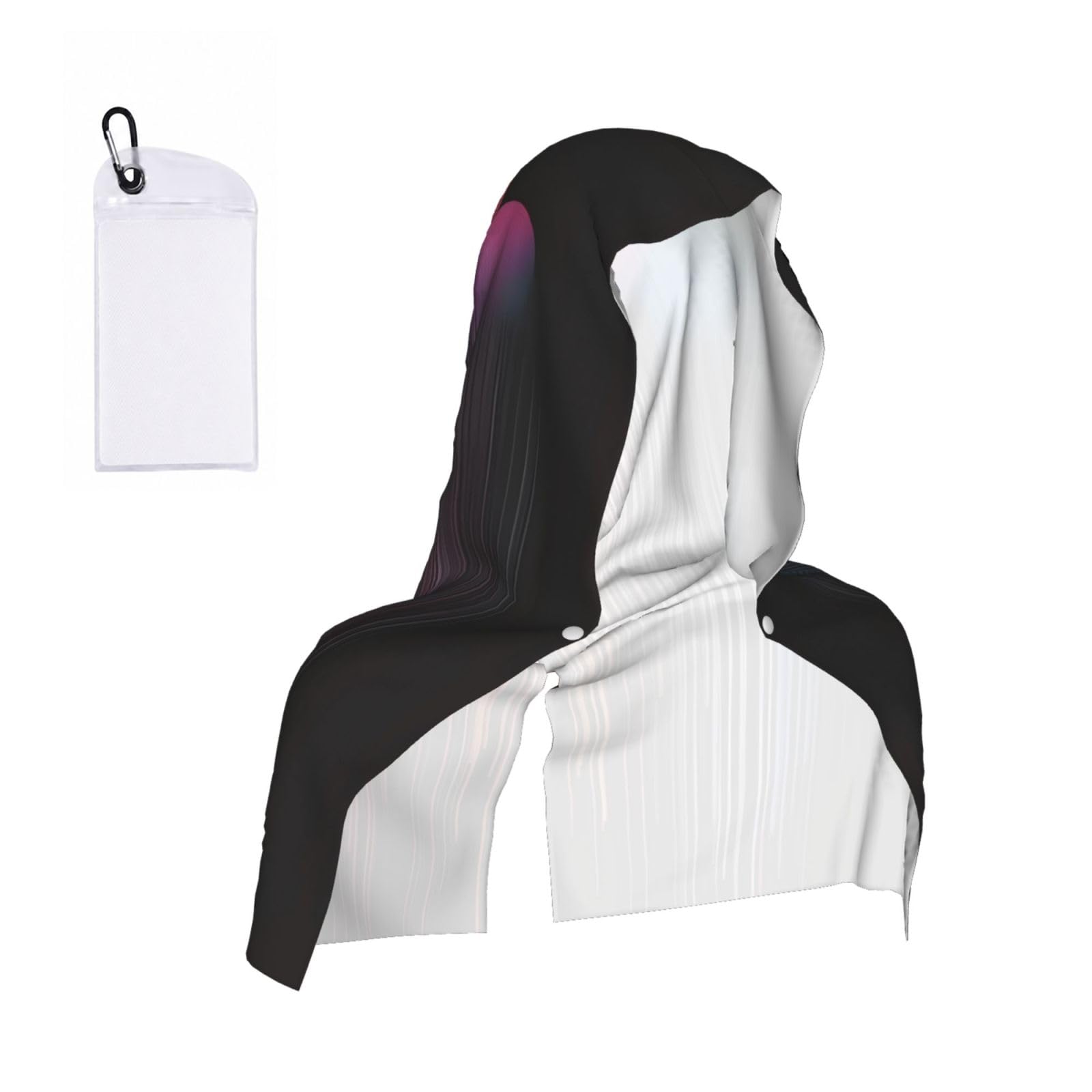 CNTDBU Colorful rainbow rain Cooling Towel Hooded-Instant Chill Neck Cover for Sports, UV Cooling Rag for Running Gym