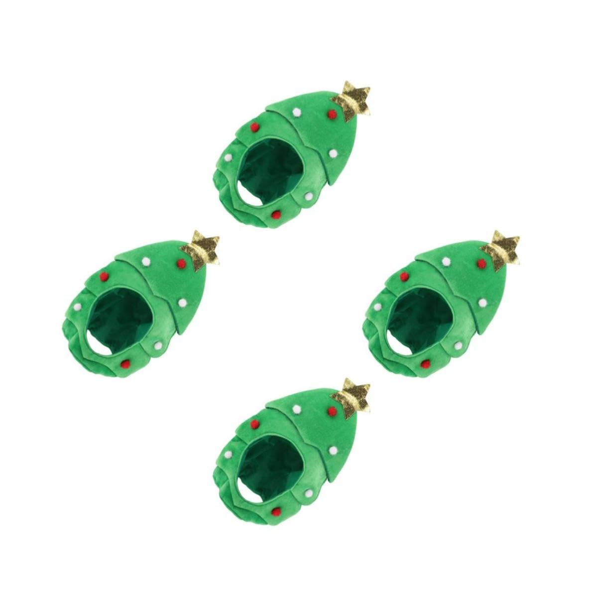 Toyvian 4 Piezas Sombrero de Árbol de Navidad Unisex, Ligero y Cómodo para